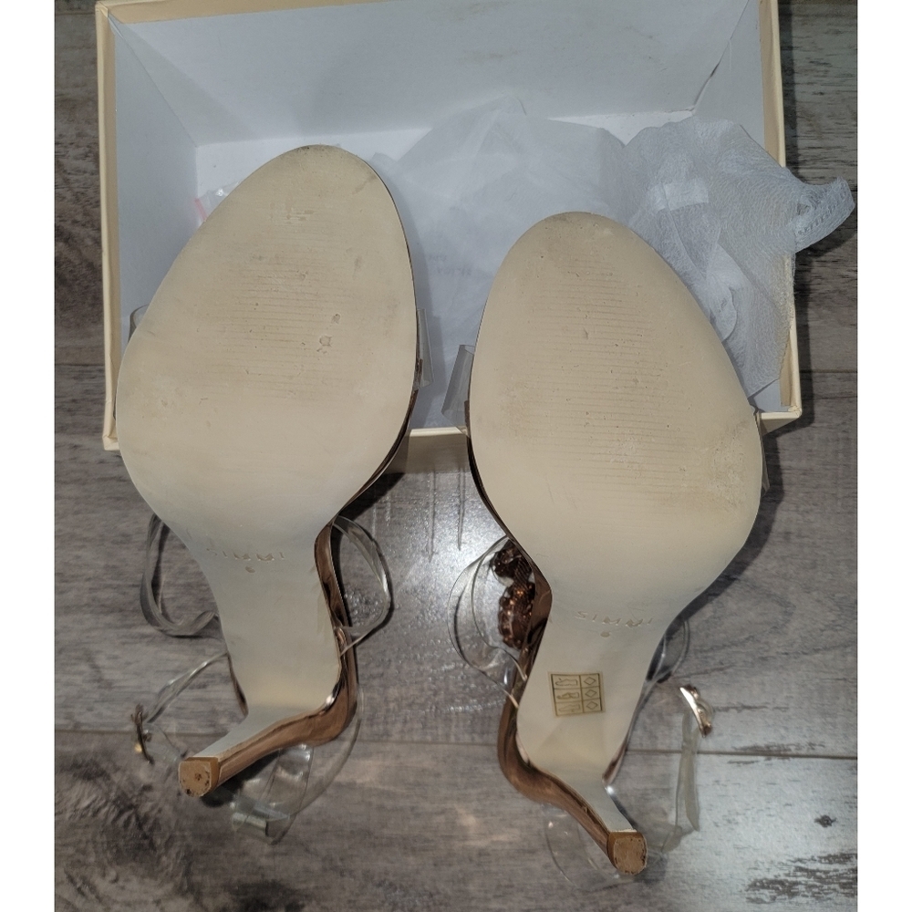 Rose Gold Jewel Heels From Simmi Shoes - Picture 6 of 7